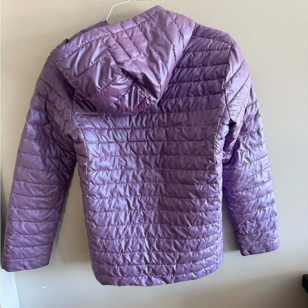 Lands’ End Purple Packable Puffer Jacket with Hood – Women’s XL (14–16)